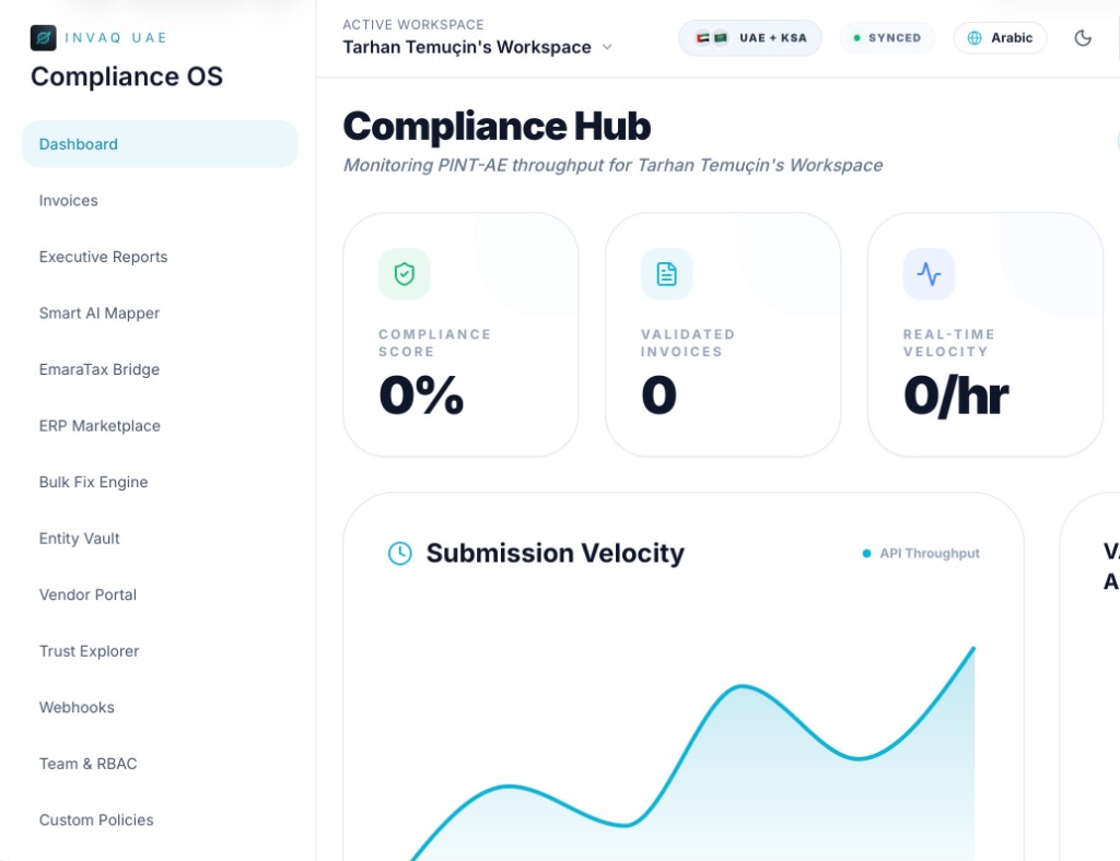 Invaq UAE Compliance Hub Dashboard